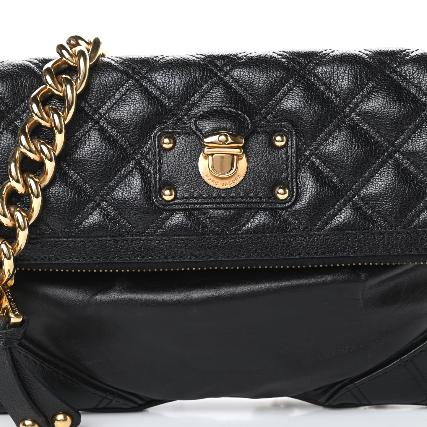 Lambskin Quilted The Large Single Flap Black
