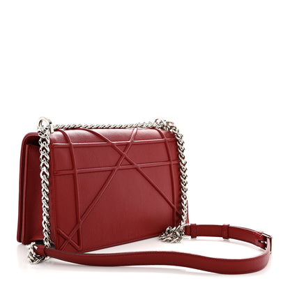 Christian Dior Grained Calfskin Medium Diorama Flap Bag Red 3 of 10