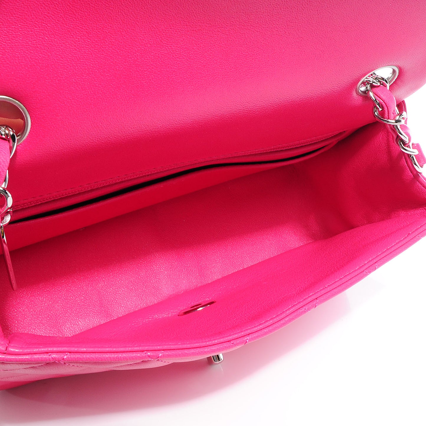 Lambskin Quilted Mini Flap Dark Pink