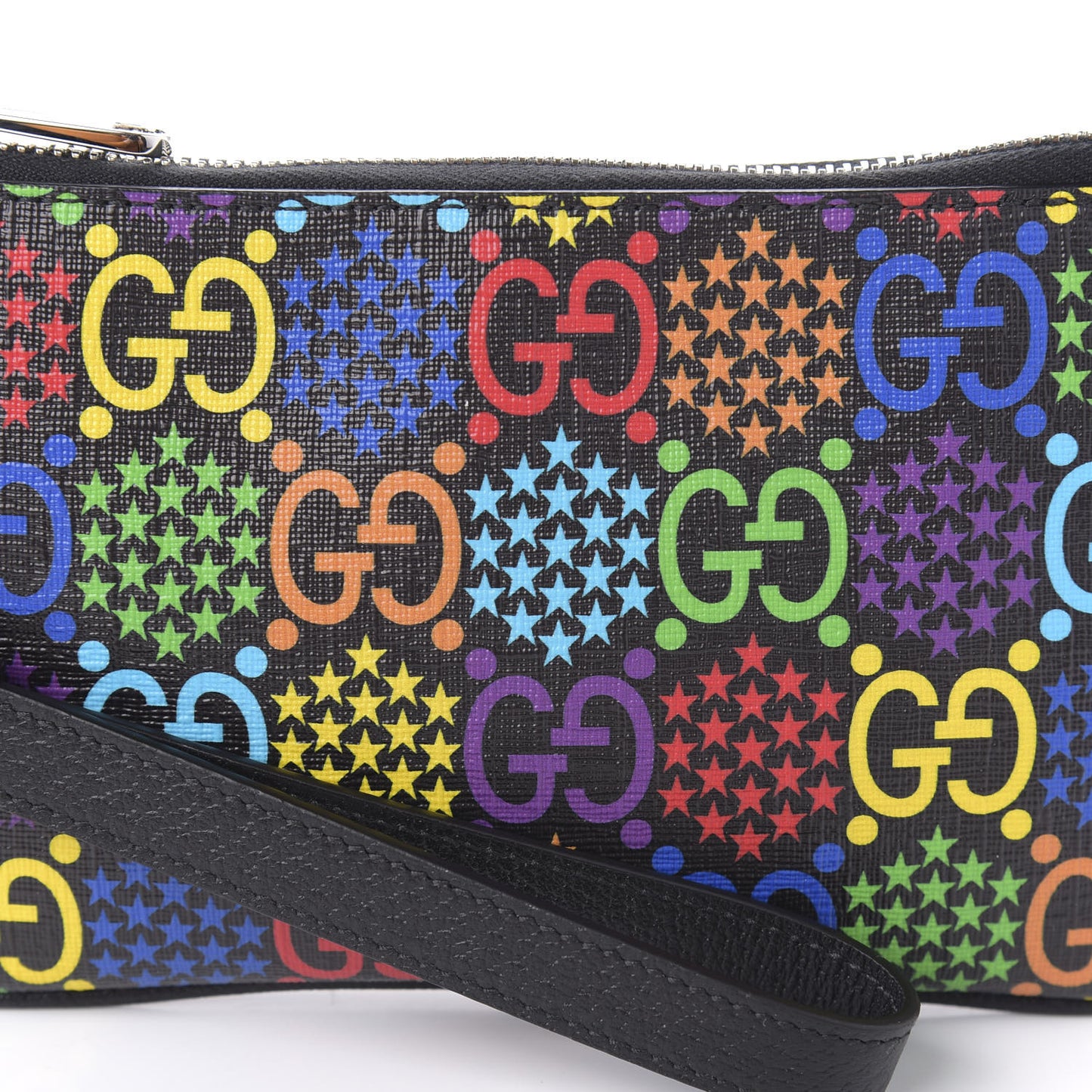 GG Supreme Monogram Psychedelic iPhone Pouch Black