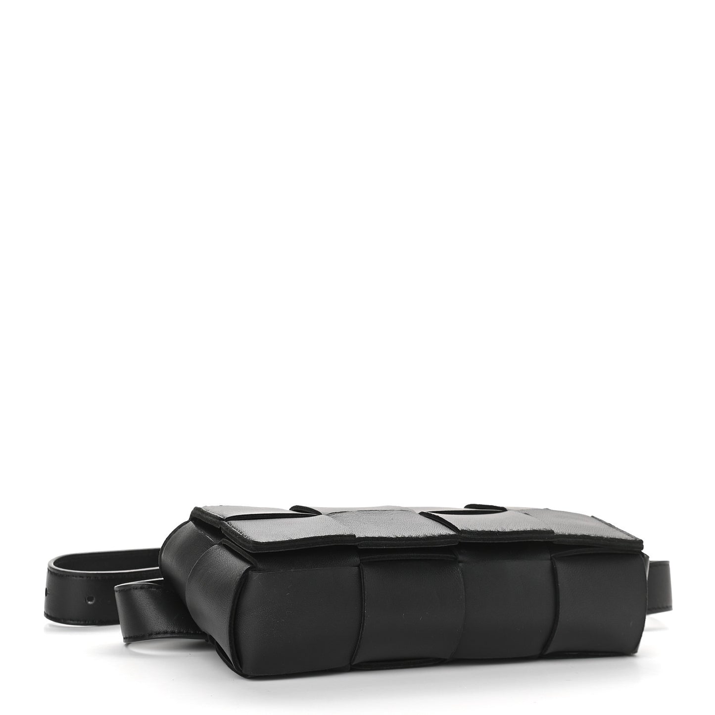 Nappa Maxi Intreccio The Belt Cassette Bag Black