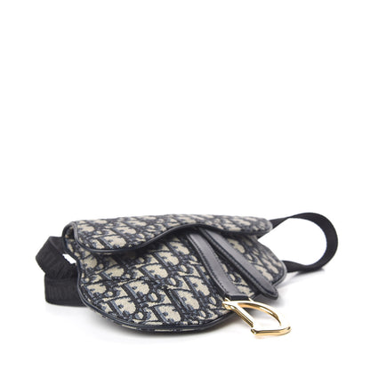 Christian Dior Oblique Saddle Belt Bag Blue 4 of 9