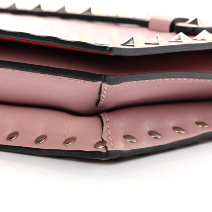 Valentino Garavani Nappa Small Rockstud Wristlet Clutch Poudre 9 of 10