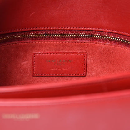 Saint Laurent Smooth Calfskin Medium Classic Monogram Universite Bag Red 6 of 19