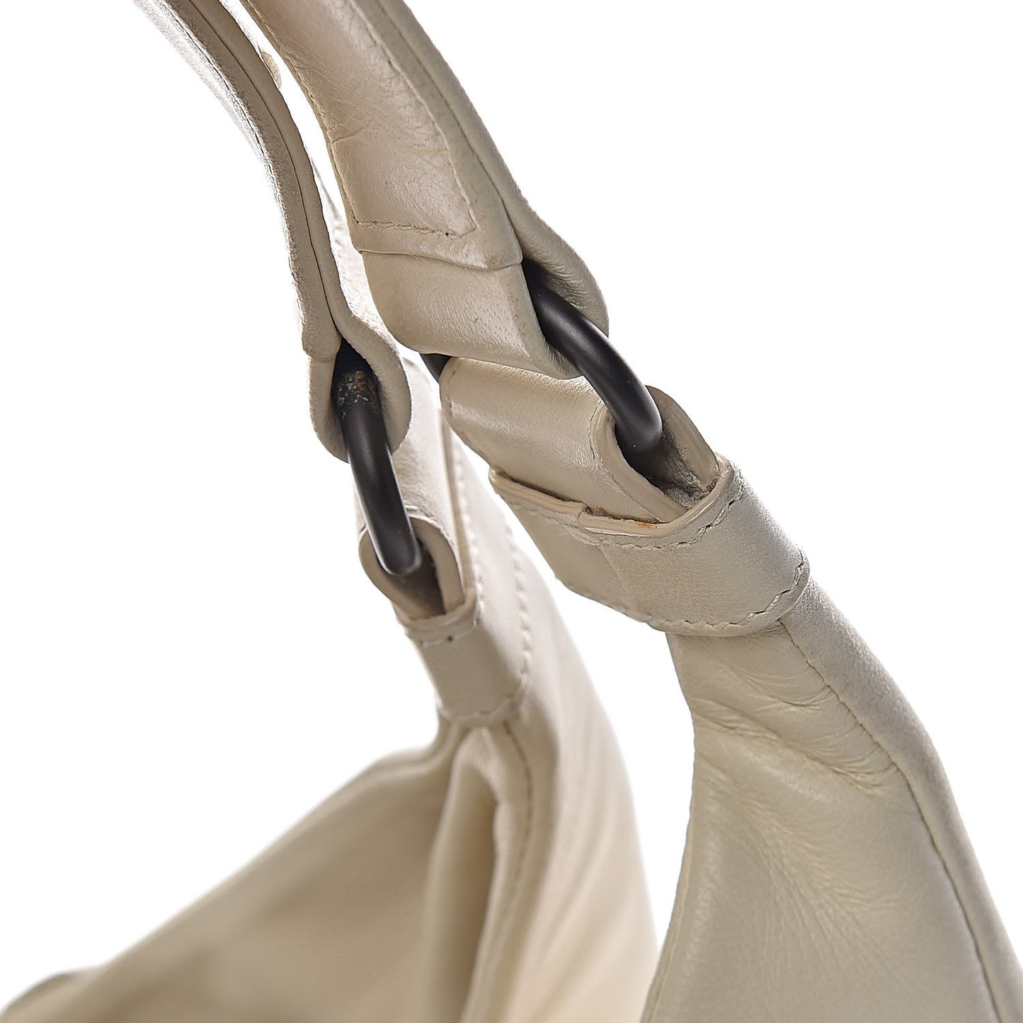 Intrecciato Nappa Medium Campana Hobo Bianca