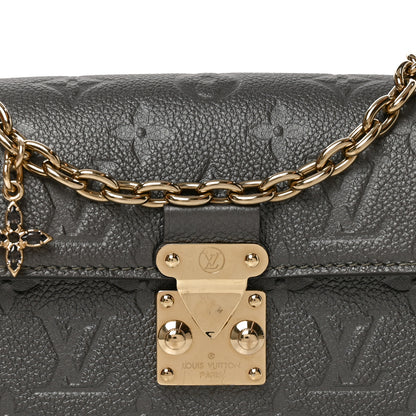 Louis Vuitton Metallic Empreinte Metis Wallet On Chain Gun Metal 7 of 10