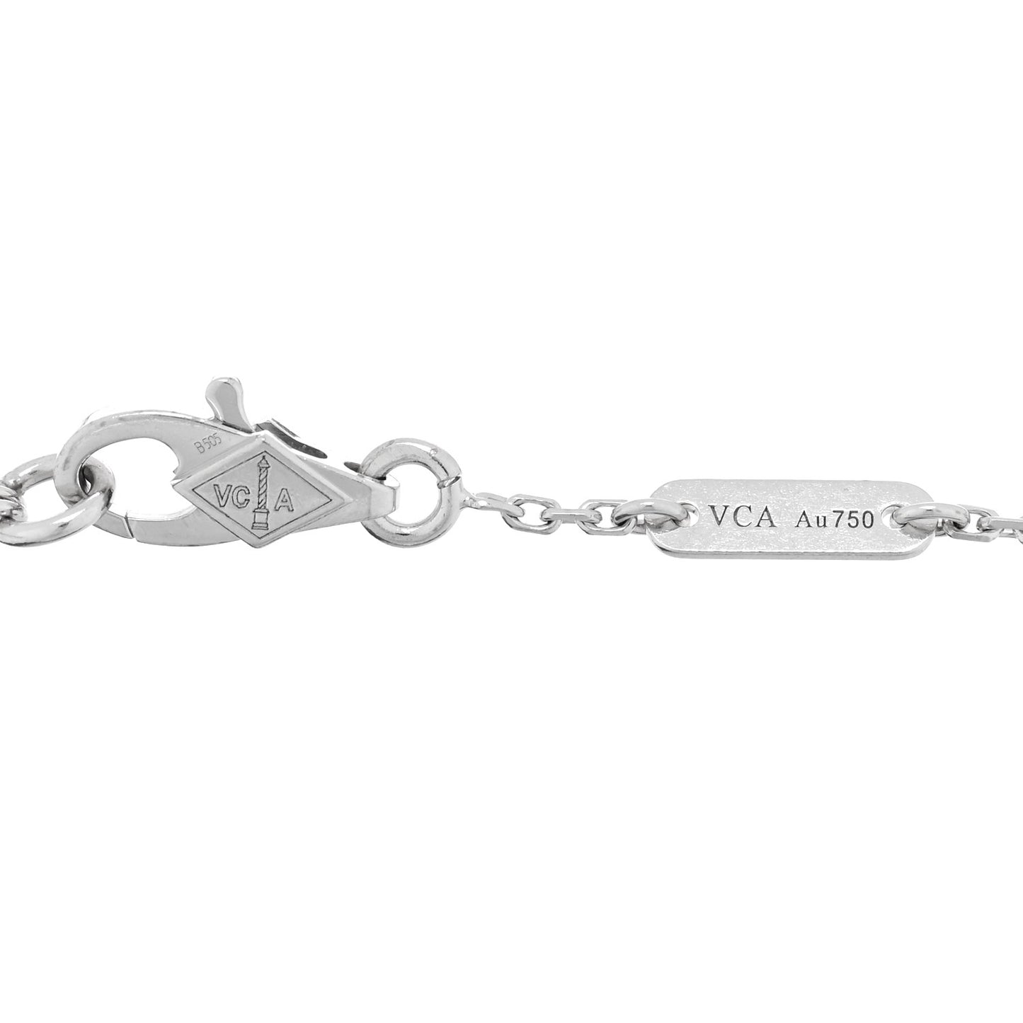 18K White Gold Diamond Sweet Alhambra Bracelet