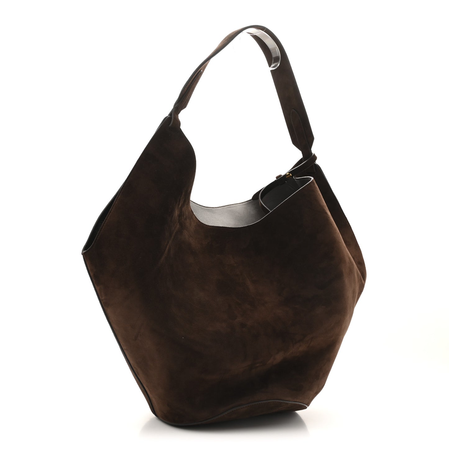 Suede Calfskin Medium Lotus Tote Coffee