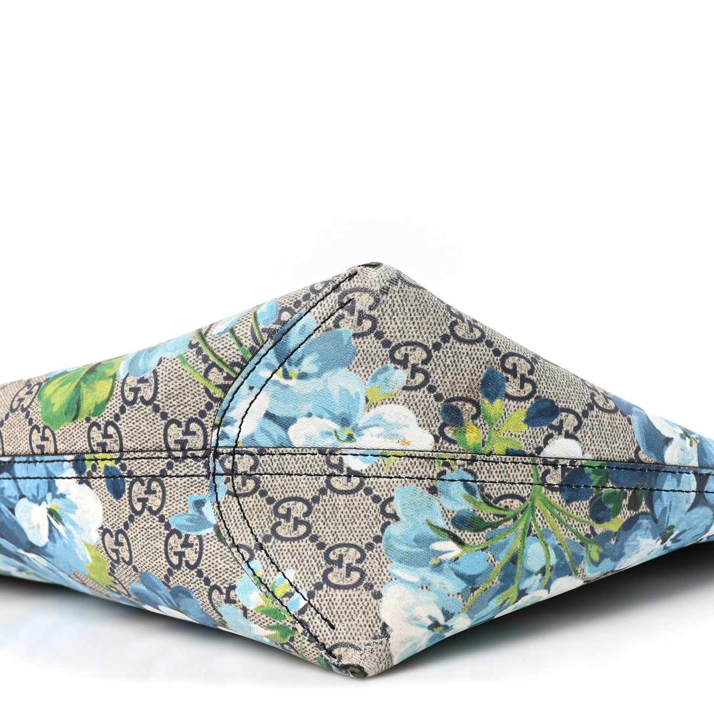 GG Supreme Monogram Blooms Medium Reversible Tote Beige Blue Navy