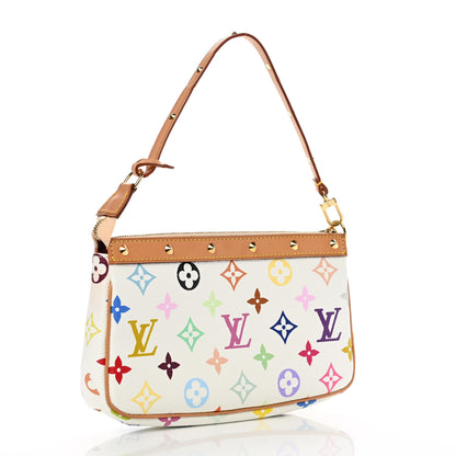 Louis Vuitton Monogram Multicolor Pochette Accessories White 3 of 9