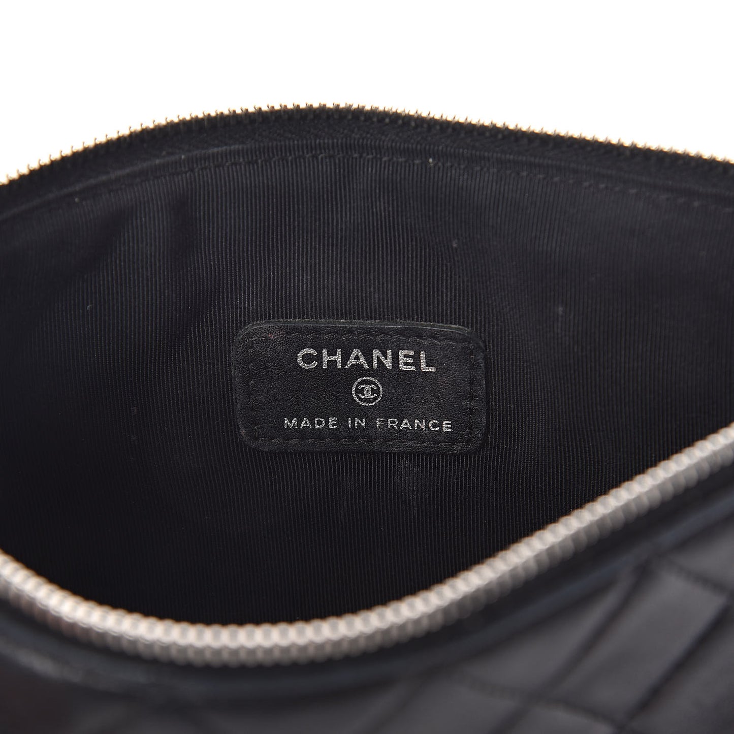 Lambskin Quilted Cosmetic Case Black