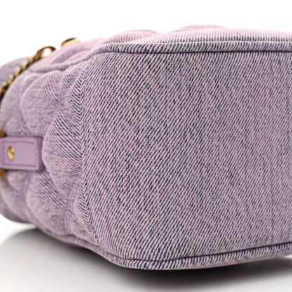 Saint Laurent denim Quilted 80's Vanity Bag Bleached Lilac 9 of 10