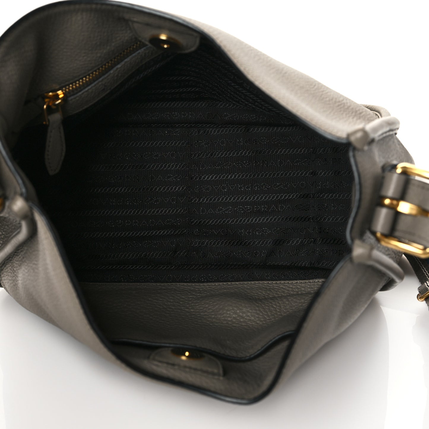 Vitello Daino Double Strap Messenger Hobo Argilla