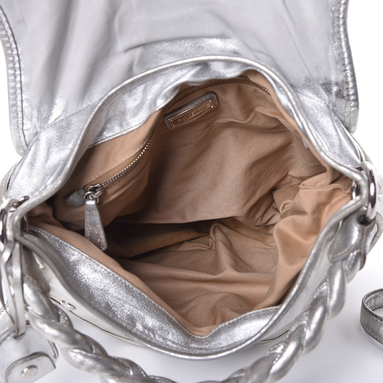 Miu Miu Metallic Nappa Matelasse Coffer Silver 6 of 22