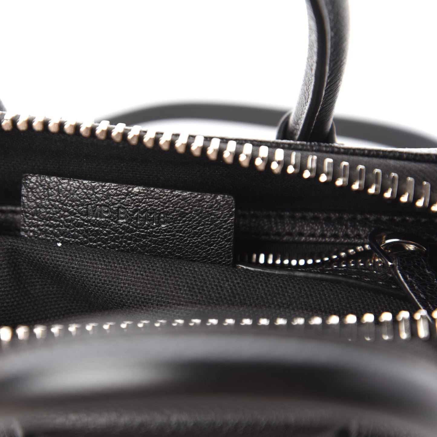 Sugar Goatskin Striped Mini Antigona Black