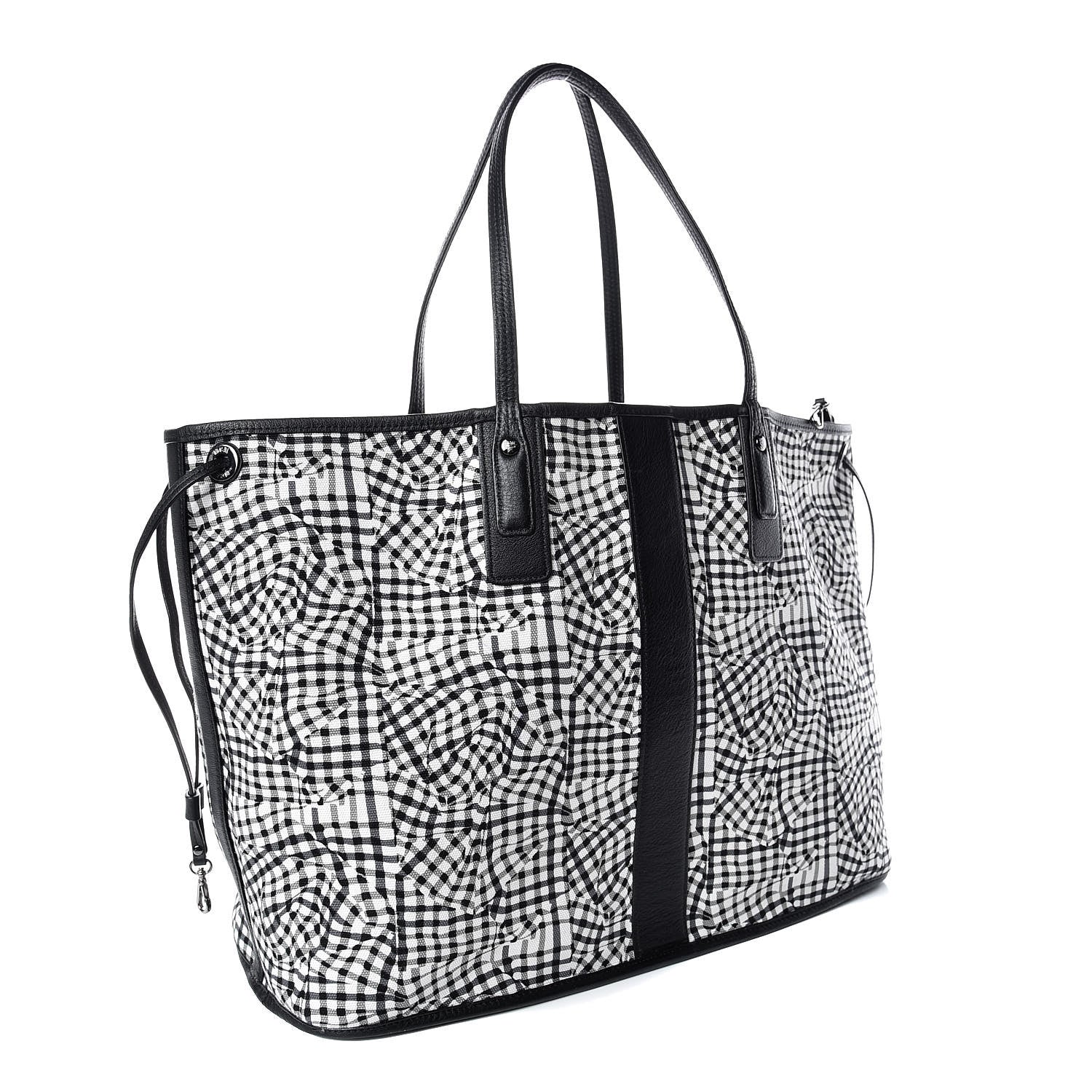 MCM Visetos Large Liz Reversible Shopper Tote Black 5 of 17