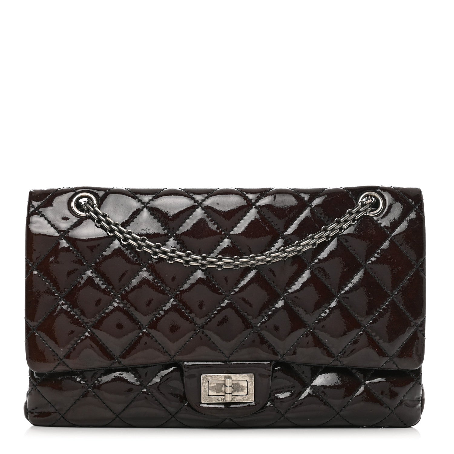 Chanel Patent Quilted 2.55 Reissue 227 Flap Brown 1 of 16