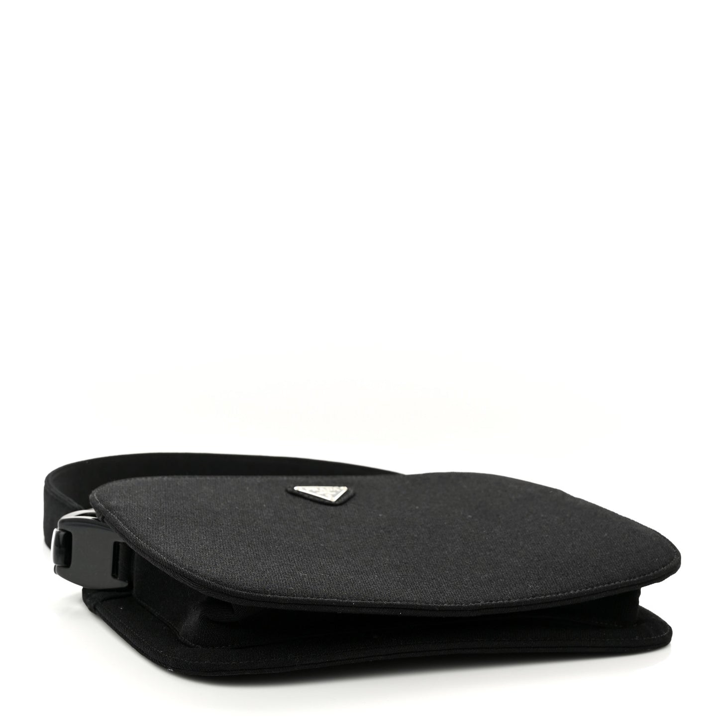 Fabric Structured Shoulder Bag Black