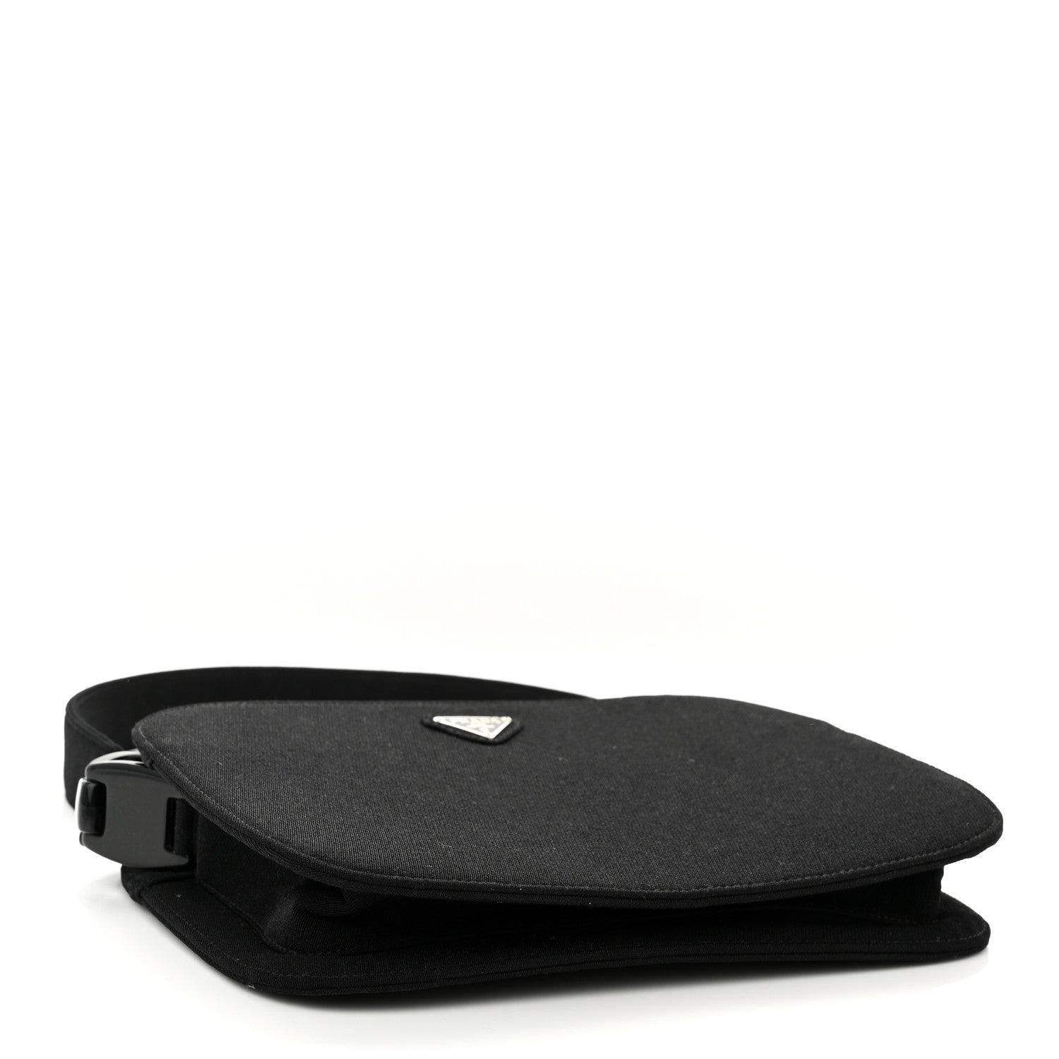 Prada Fabric Structured Shoulder Bag Black 3 of 8
