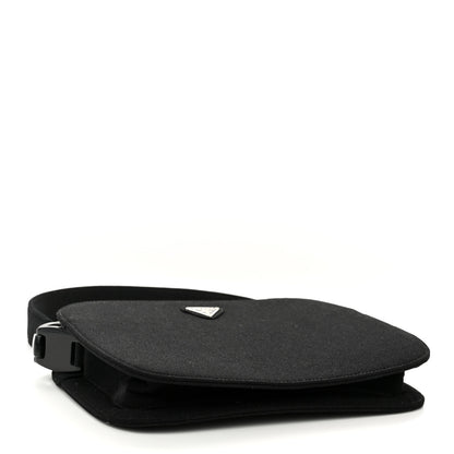 Prada Fabric Structured Shoulder Bag Black 3 of 8