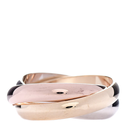 Cartier 18K Pink Yellow White Gold Classic Les Must De Trinity Ring 53 6.25 3 of 5