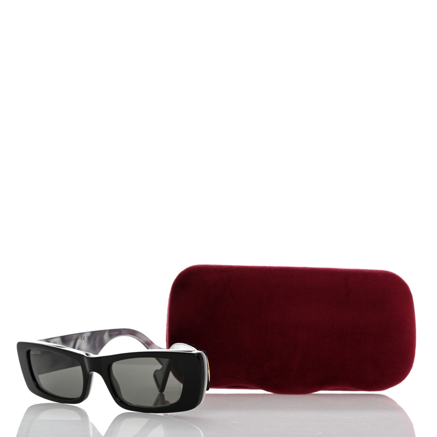Acetate Rectangular Sunglasses GG0516S Black