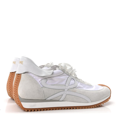 Loewe Nylon Suede Mens Flow Retro Runner Sneakers 45 White 5 of 9