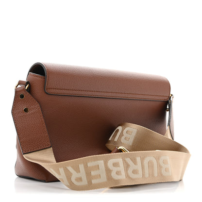 Burberry Calfskin Vintage Check Note Crossbody Bag Tan 3 of 12
