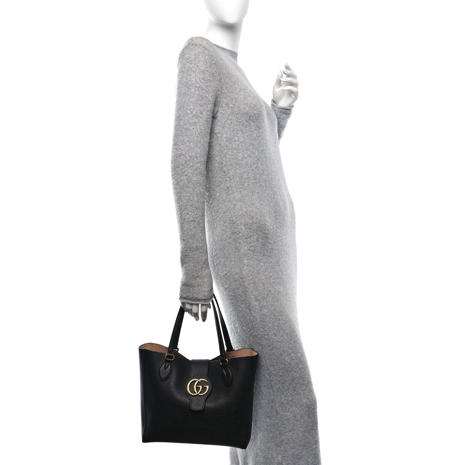 Gucci New Sakai Calfskin Lux Small Dahlia Tote Black 2 of 11