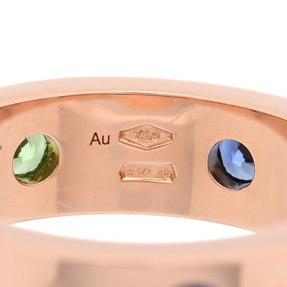 Bulgari 18K Rose Gold Diamond Sapphire Tsavorite Garnet Roman Sorbet Band Ring 49 5 4 of 4