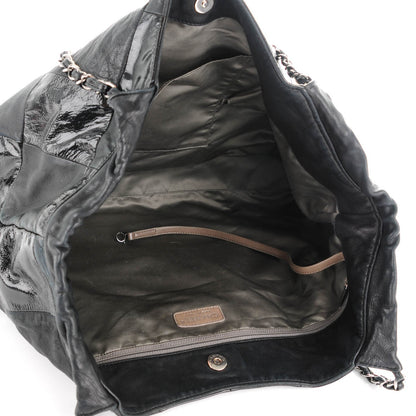 Chanel Patent Patchwork Large Brooklyn Tote Black 5 of 7