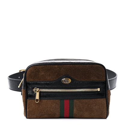 Gucci Suede Small Ophidia Belt Bag 85 34 Brown 1 of 10