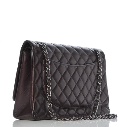 Chanel Lambskin Quilted Maxi Double Flap Purple 4 of 14