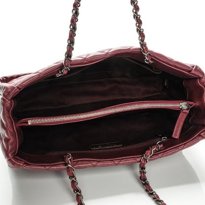 Chanel Calfskin Quilted Small Istanbul Tote Light Burgundy 5 of 7