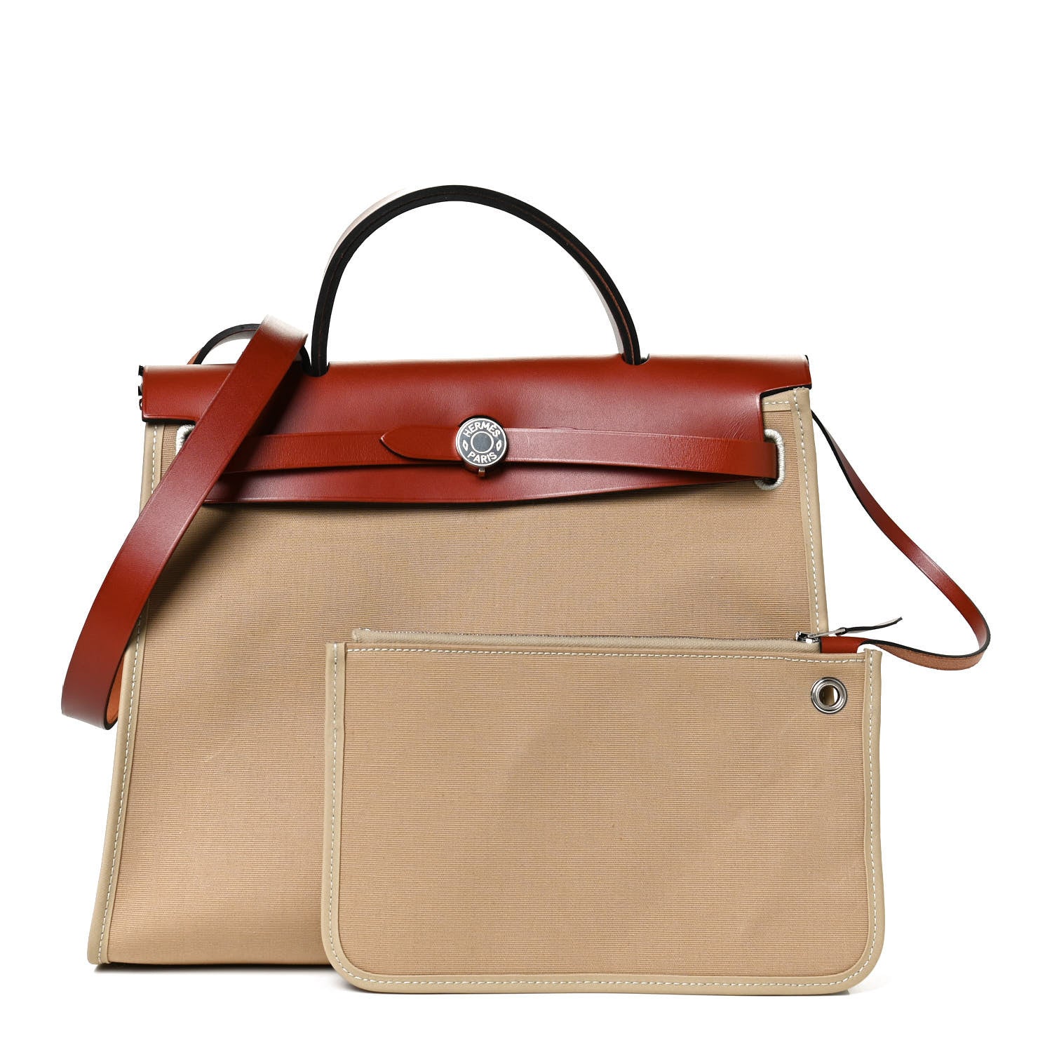 Hermes Vache Hunter Toile Herbag Zip 31 PM Trench Cuivre 1 of 12