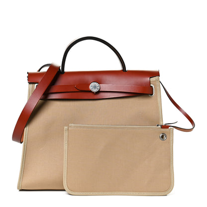 Hermes Vache Hunter Toile Herbag Zip 31 PM Trench Cuivre 1 of 12