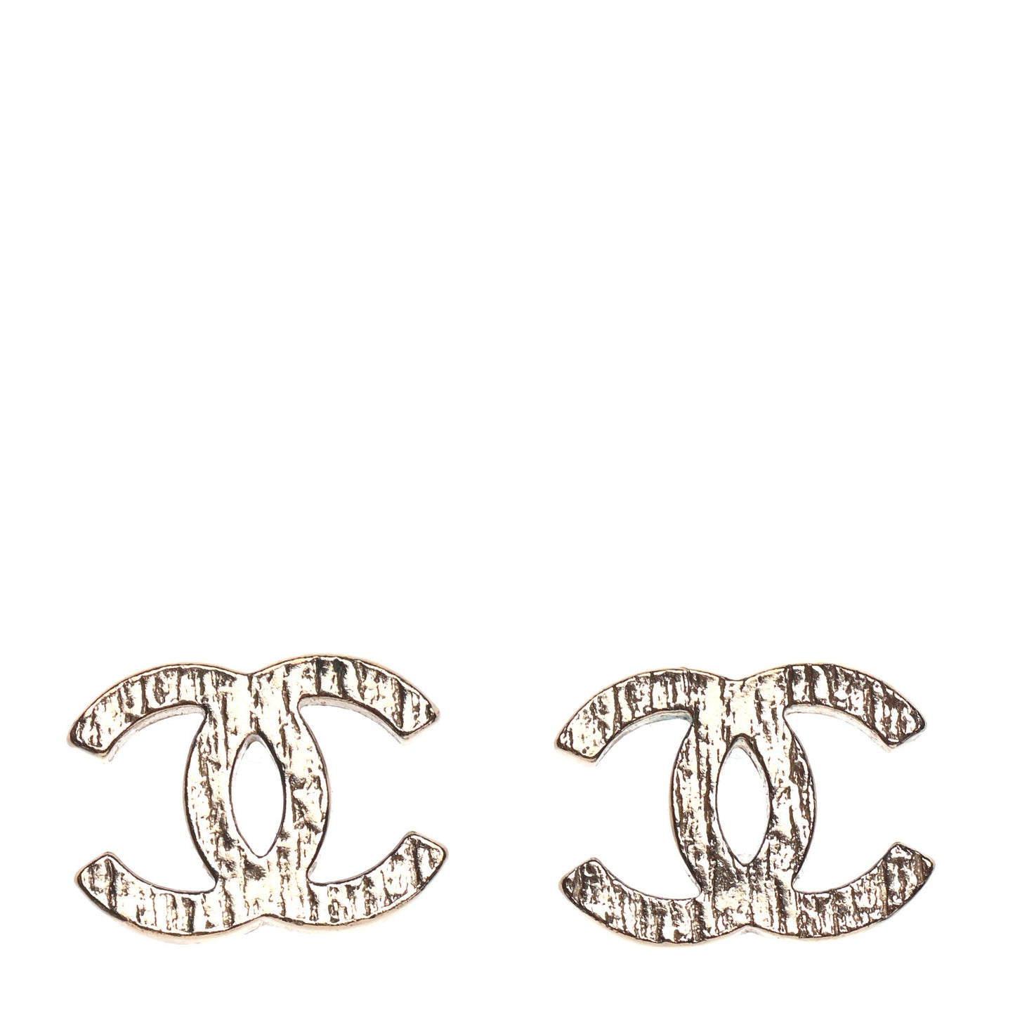 Textured CC Earrings Gold