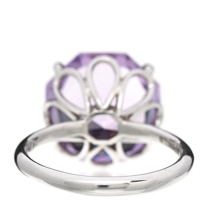 Tiffany Sterling Silver Amethyst Sparklers Octagonal Cocktail Ring 51.5.75 3 of 6