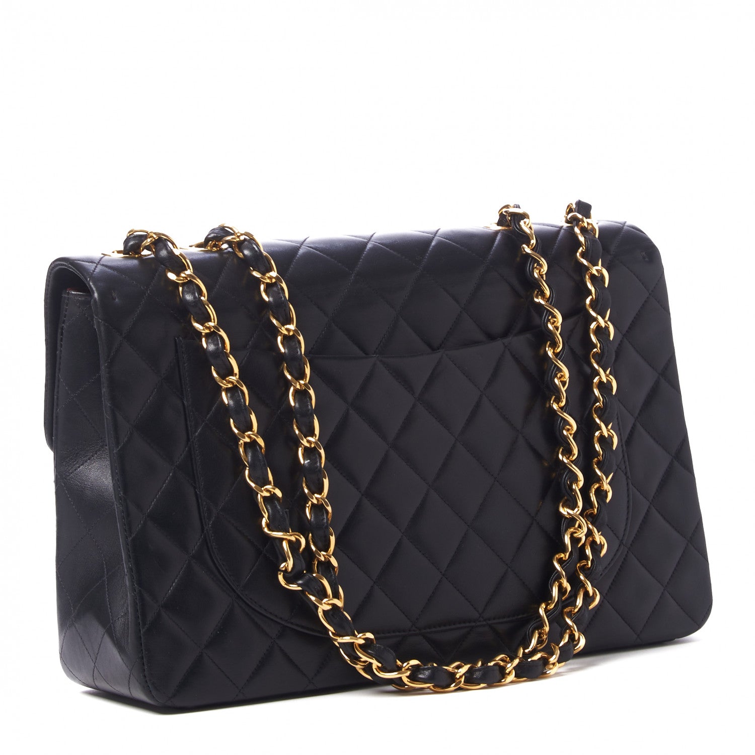 Chanel Lambskin Quilted XL Jumbo Single Flap Black 3 of 10