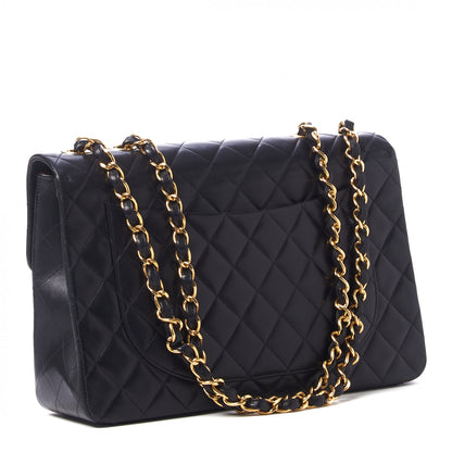 Chanel Lambskin Quilted XL Jumbo Single Flap Black 3 of 10