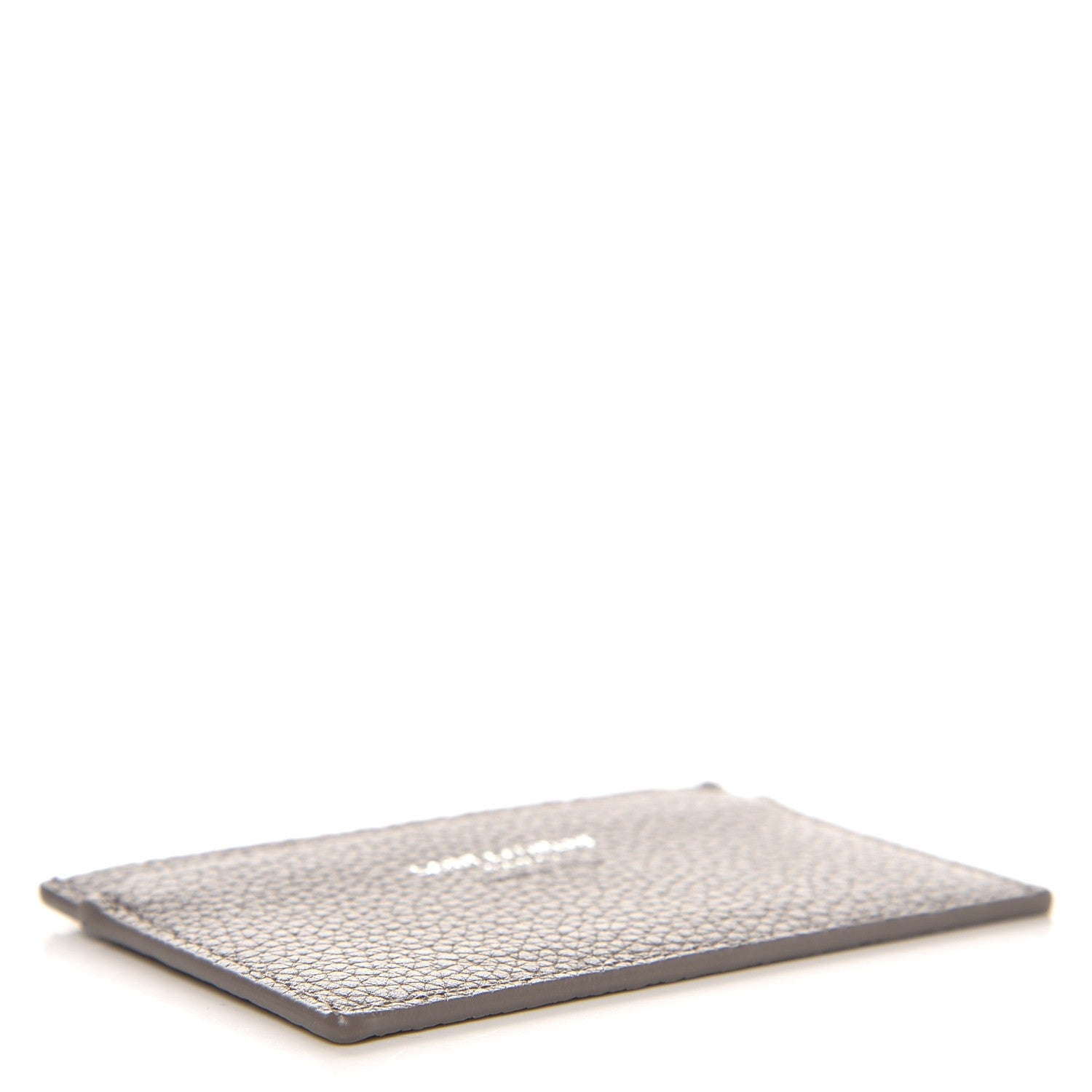 Saint Laurent Grained Calfskin Card Case Wallet Insert Fog 4 of 6