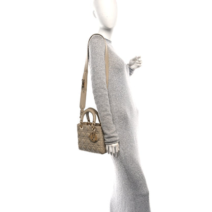Christian Dior Lambskin Cannage Small My ABCDior Lady Dior Corda 2 of 11