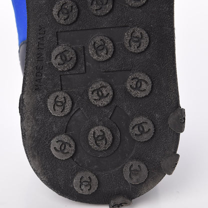 Chanel Calfskin Mesh Lycra Womens Logo Sneakers 39 Royal Blue 8 of 10