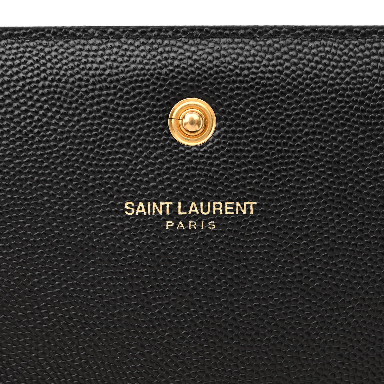 Saint Laurent Grain De Poudre Monogram Chain Wallet Black 6 of 11
