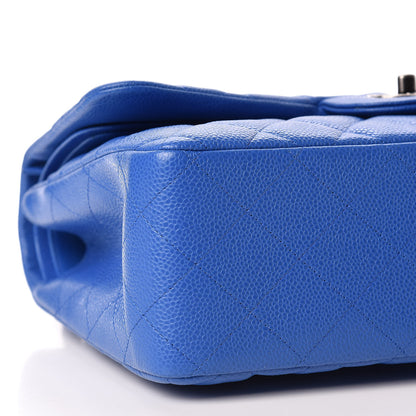 Chanel Caviar Quilted Jumbo Double Flap Blue 6 of 11