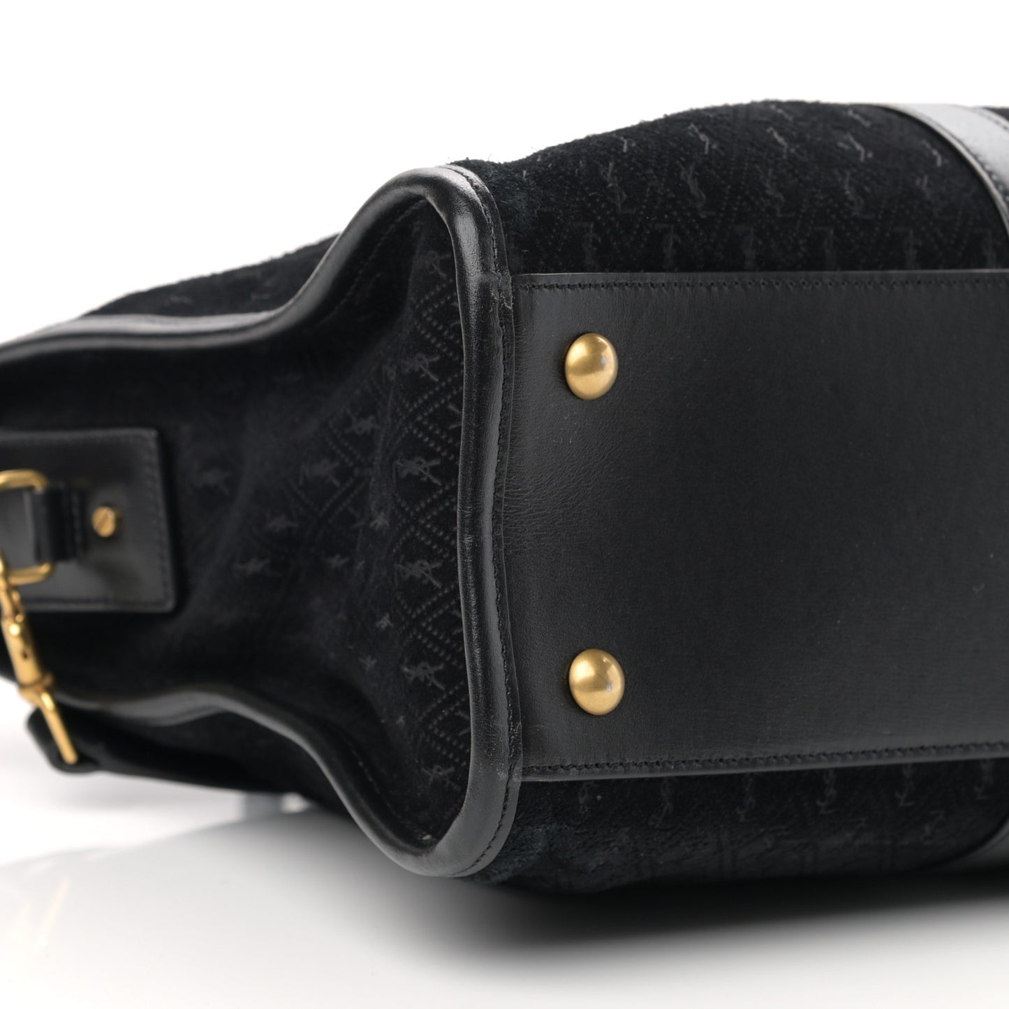 Suede All-Over Monogram Medium Le Monogramme Duffle Black