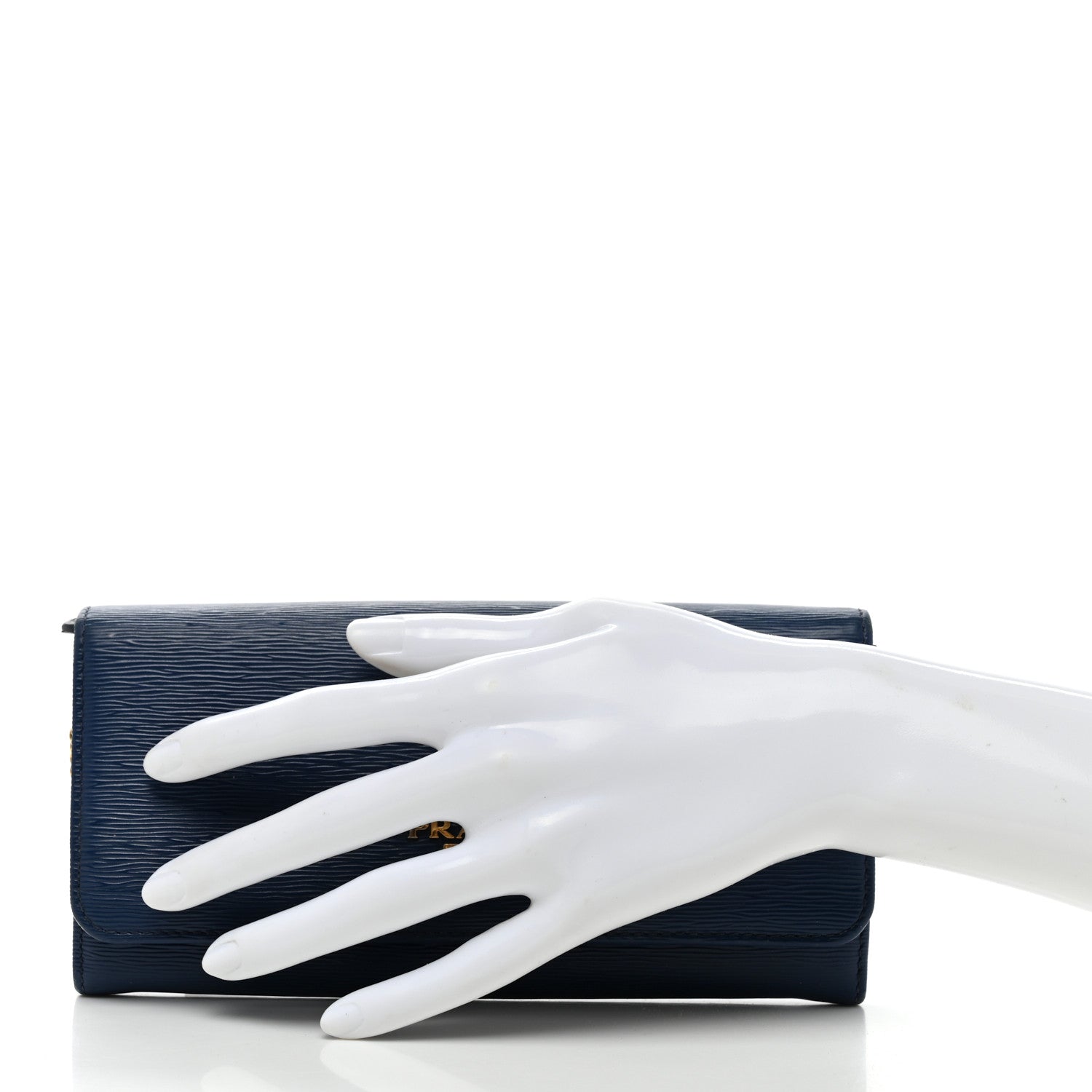 Prada Vitello Move Continental Flap Travel Wallet Bleuette 2 of 8