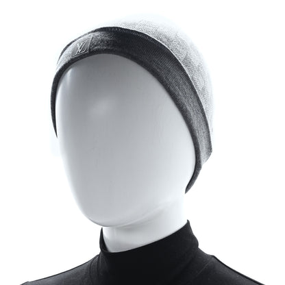Louis Vuitton Wool Bonnet Petit Damier Beanie Hat Grey 2 of 5