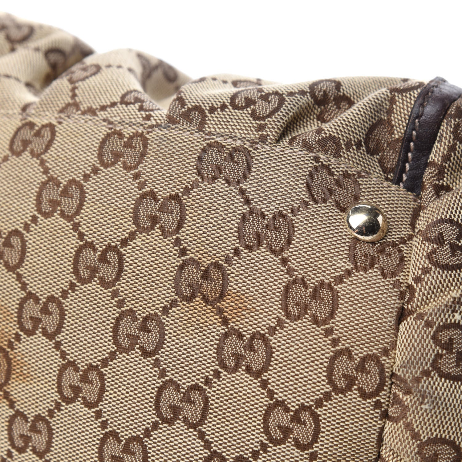 Gucci Monogram Large D Gold Hobo Dark Brown 8 of 13