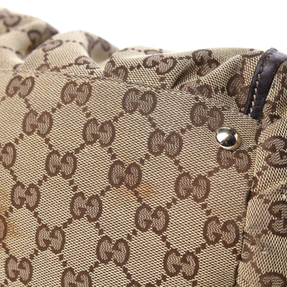 Gucci Monogram Large D Gold Hobo Dark Brown 8 of 13